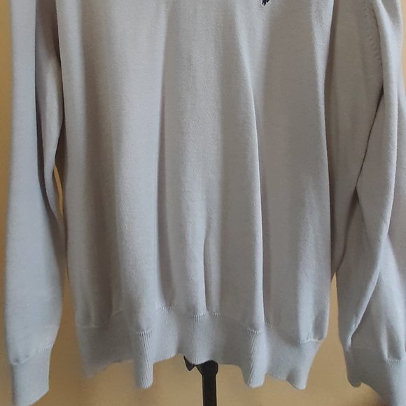 Men's XL Beige U.S. Polo Assn V Neck Long Sleeve Sweater - Picture 3 of 11
